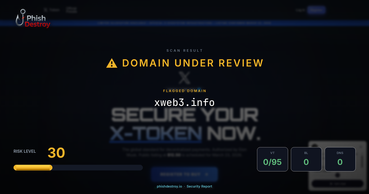 xweb3.info phishing report — threat analysis by PhishDestroy