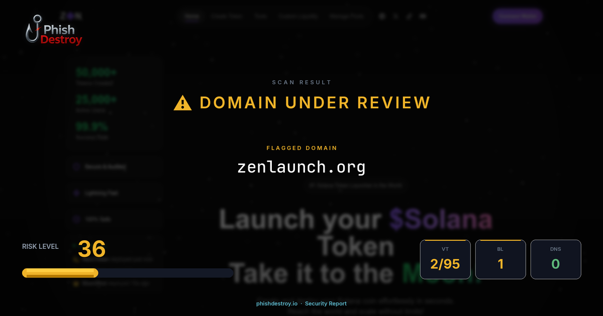 zenlaunch.org phishing report — threat analysis by PhishDestroy