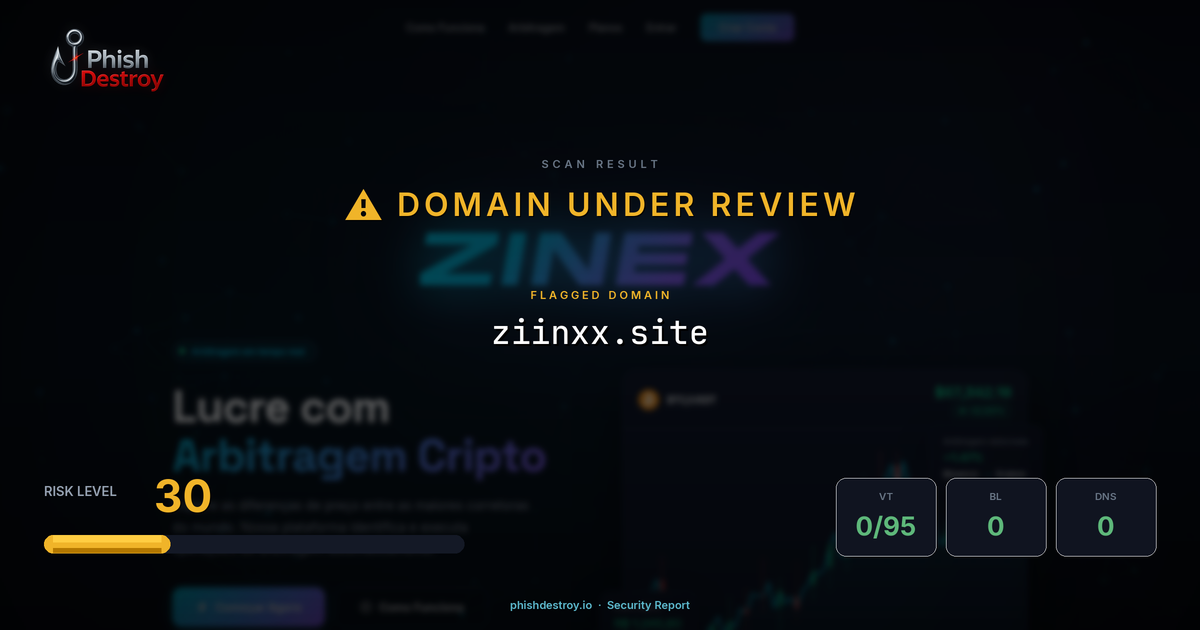 ziinxx.site phishing report — threat analysis by PhishDestroy