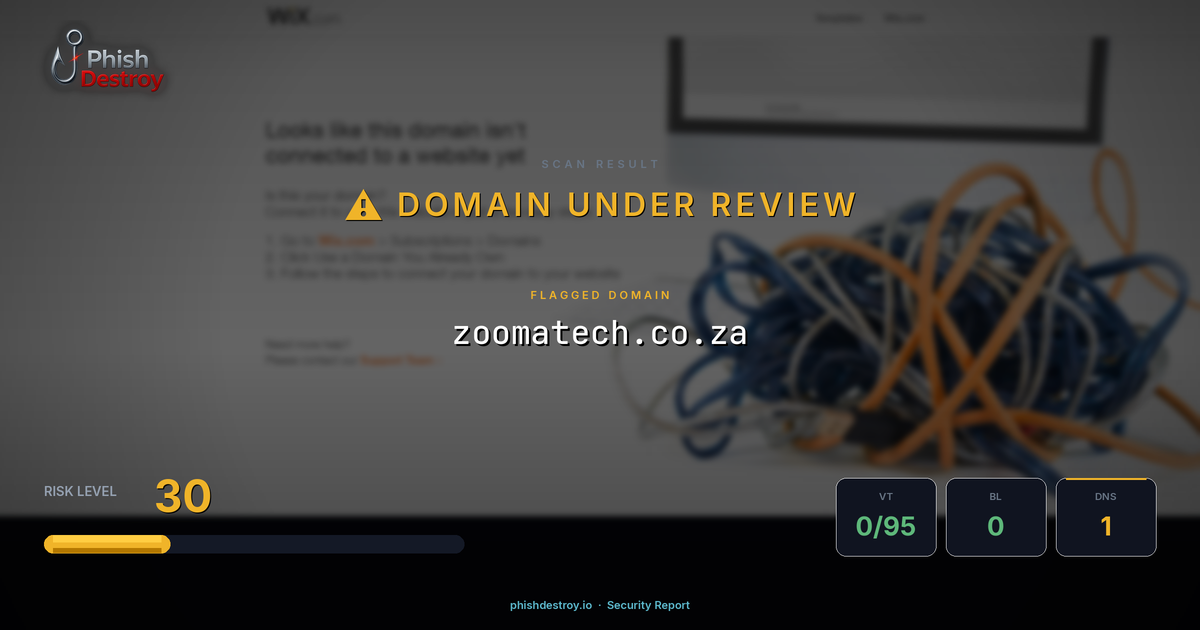 zoomatech.co.za phishing report — threat analysis by PhishDestroy