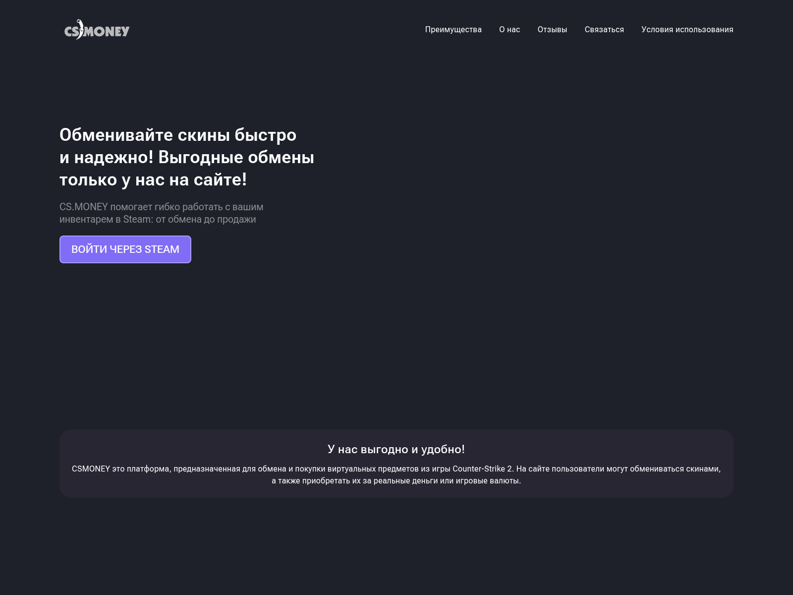 Screenshot of csgomoney.com