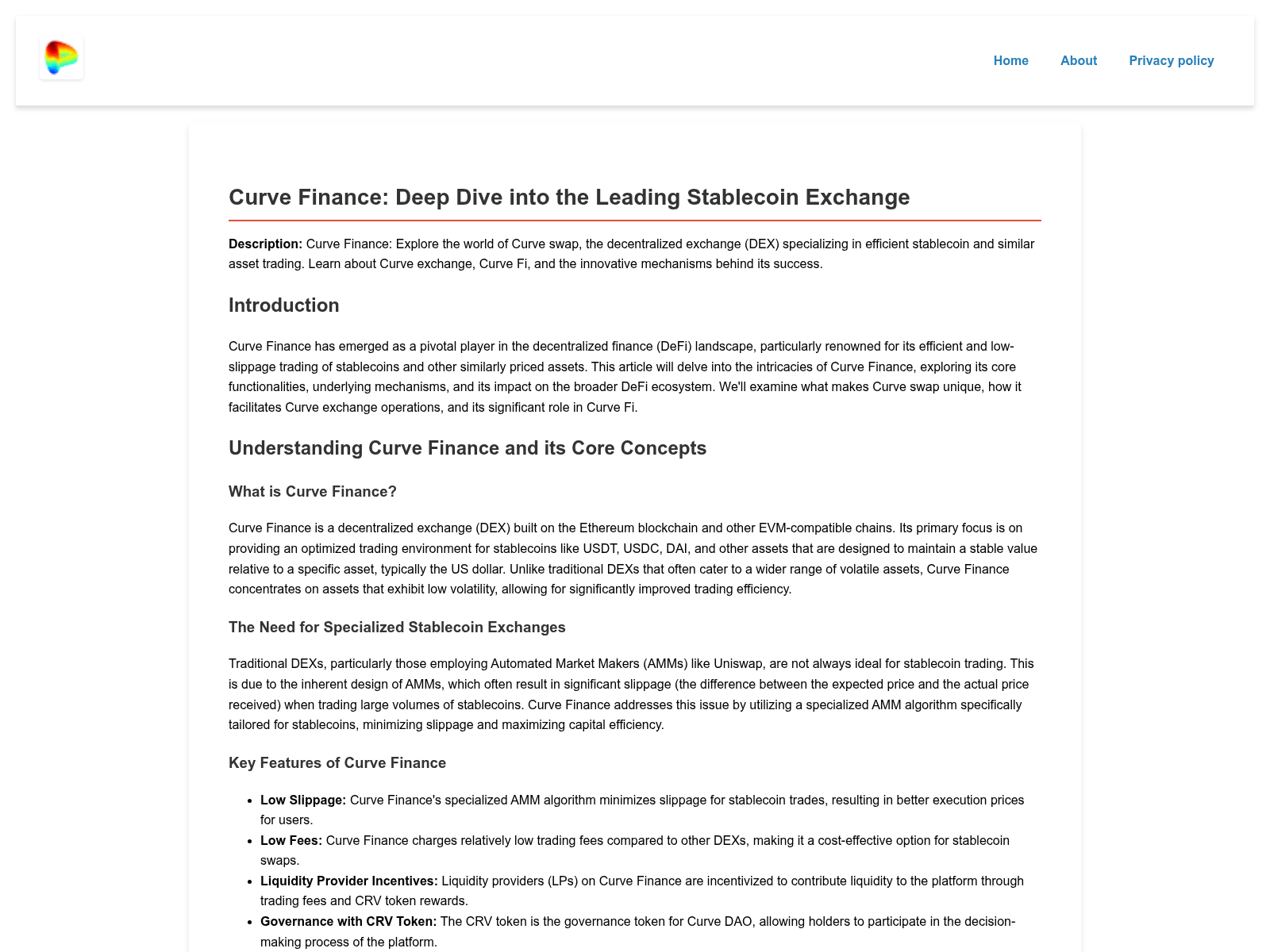 Screenshot of thecur-e-finance.com