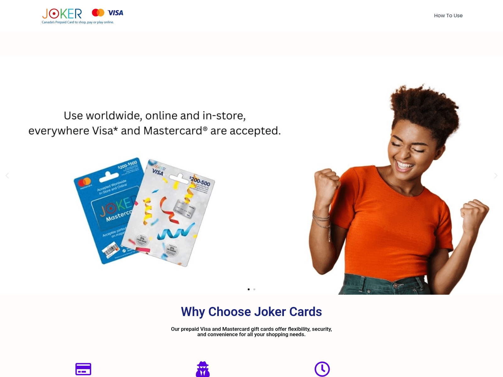 Screenshot of jokercards.org