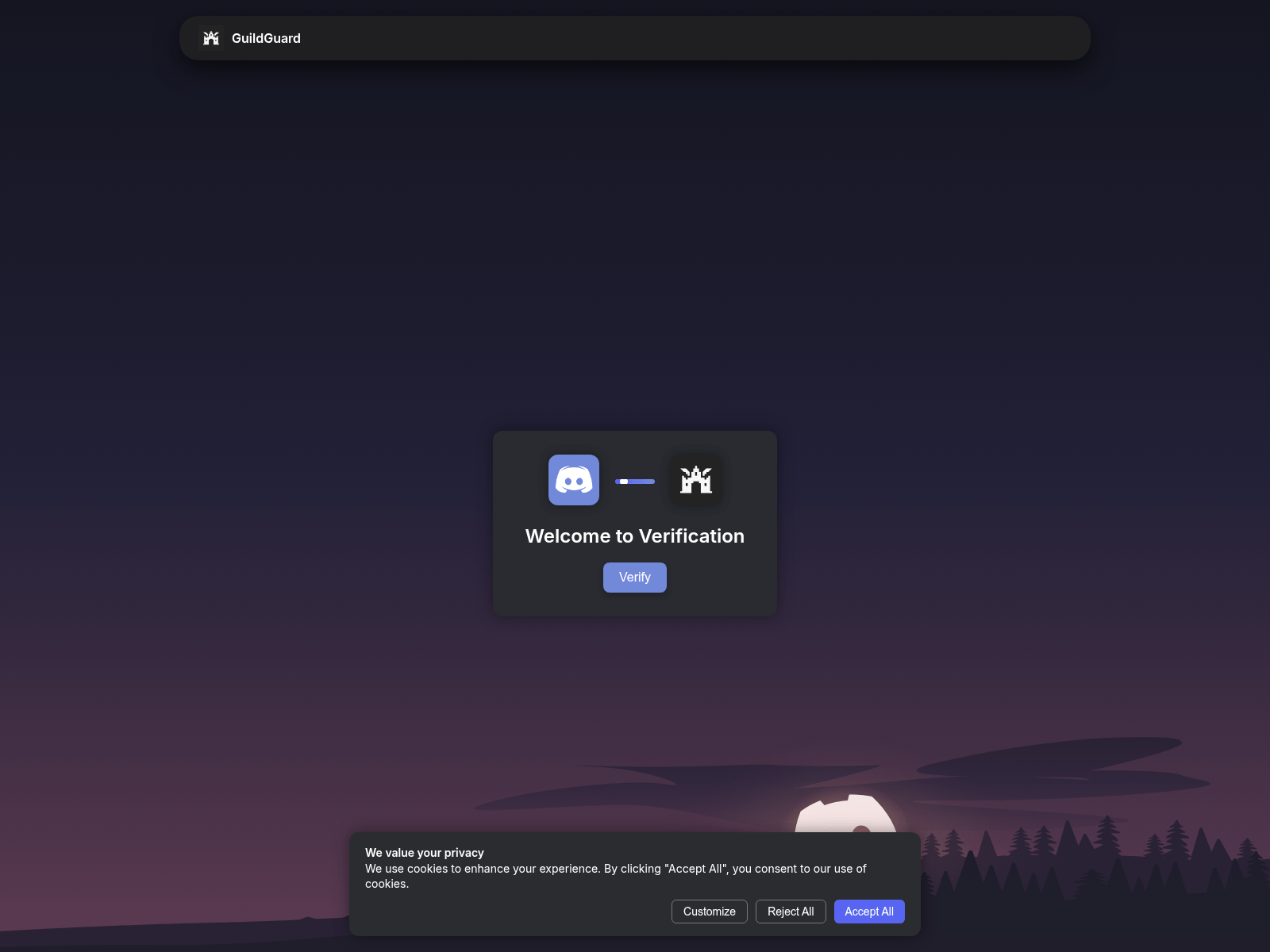 Screenshot of guildverify.net