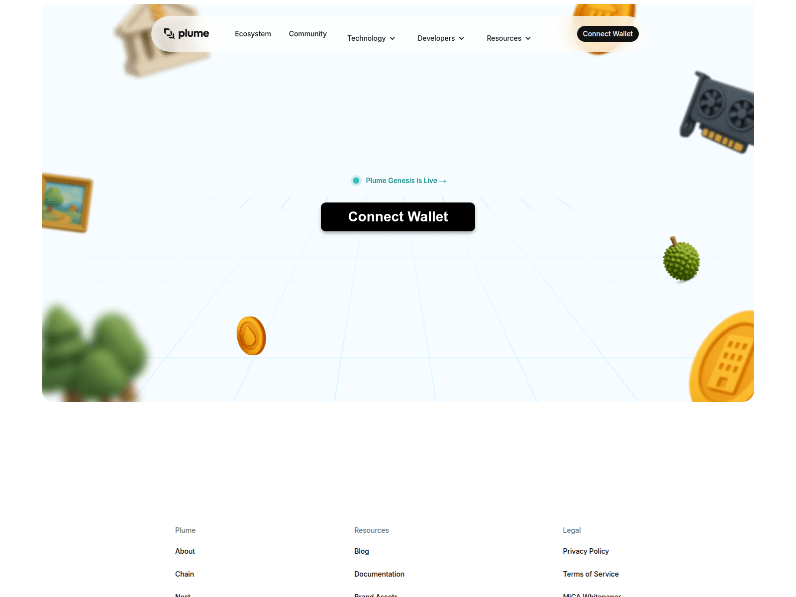 Screenshot of plume-register.xyz