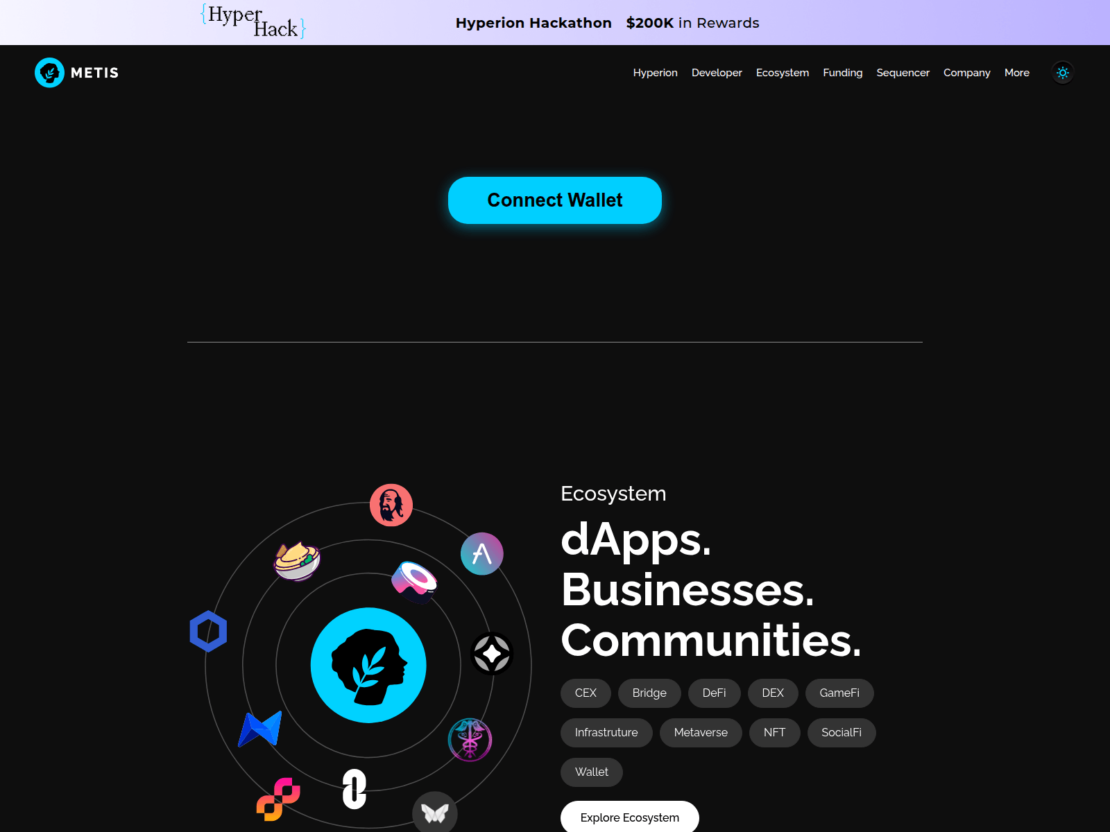 Screenshot of registers-metis.xyz