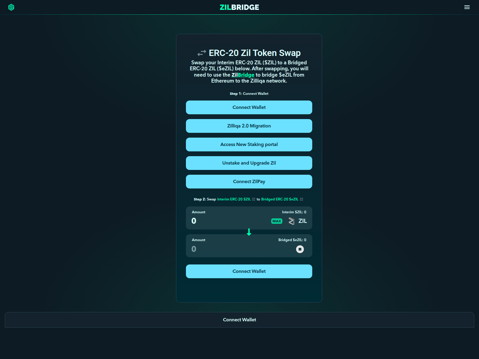 Screenshot of zil-migrate.com