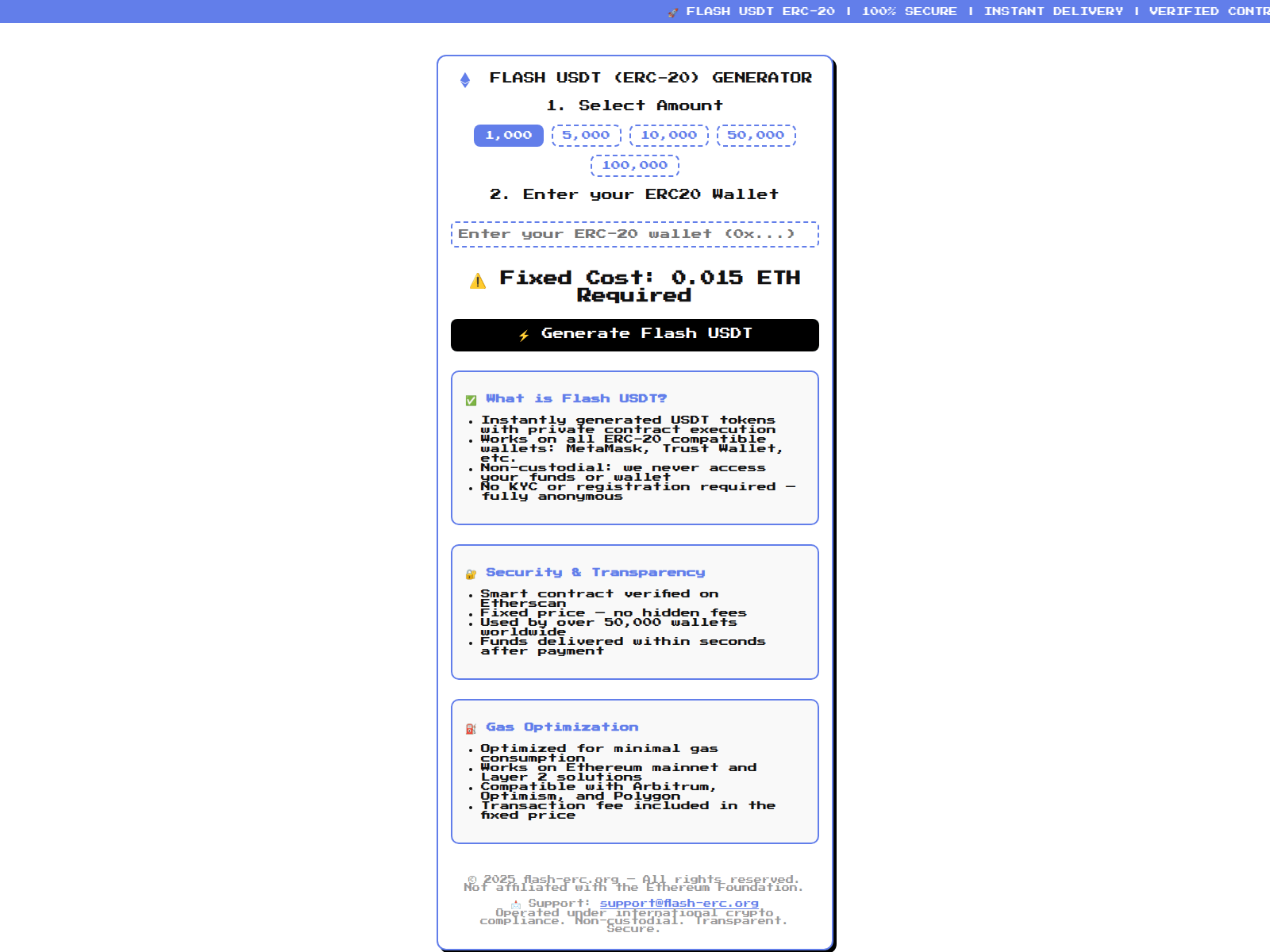 Screenshot of flasherc20.org