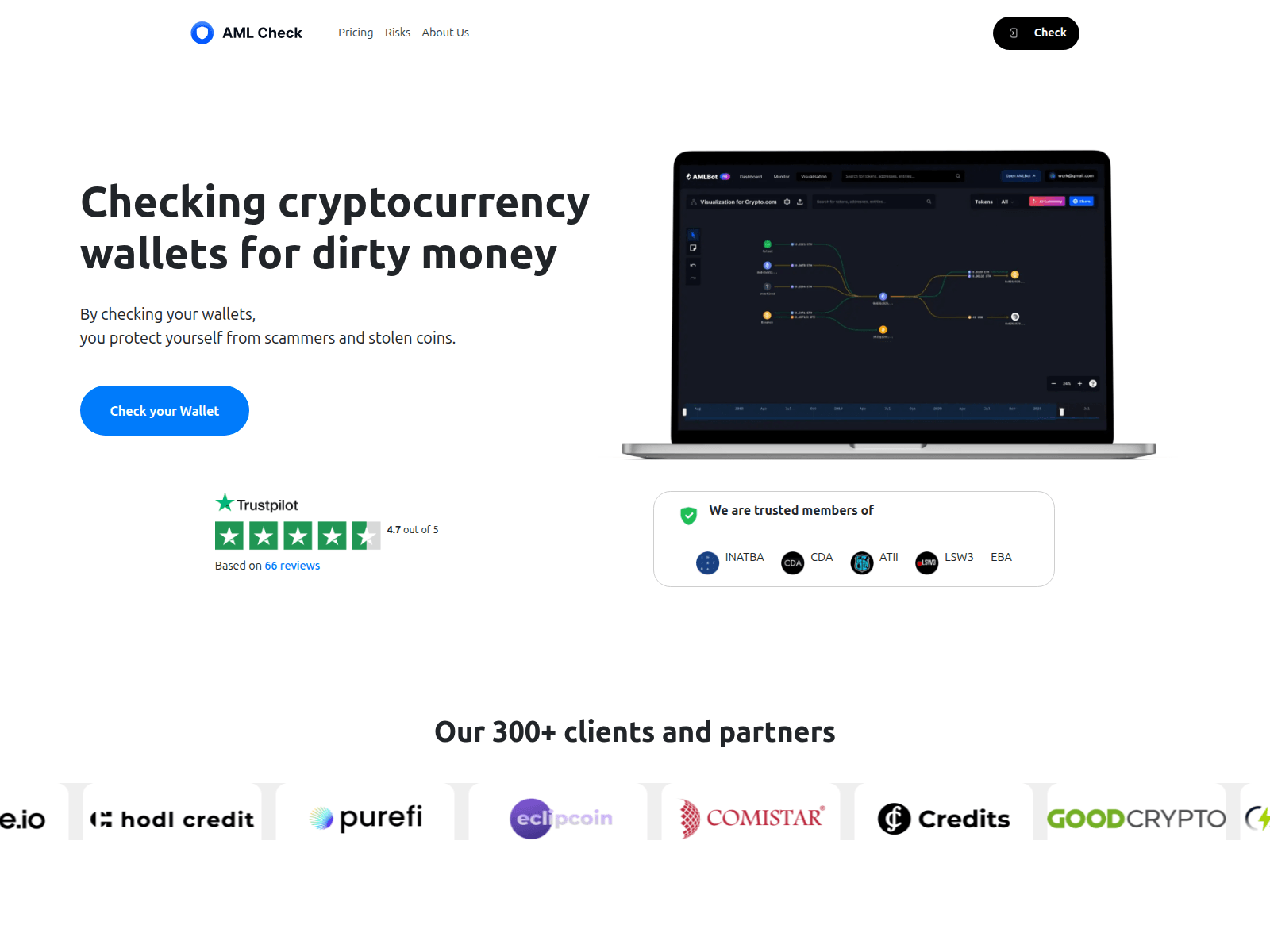 Screenshot of amlchecksusdt.com