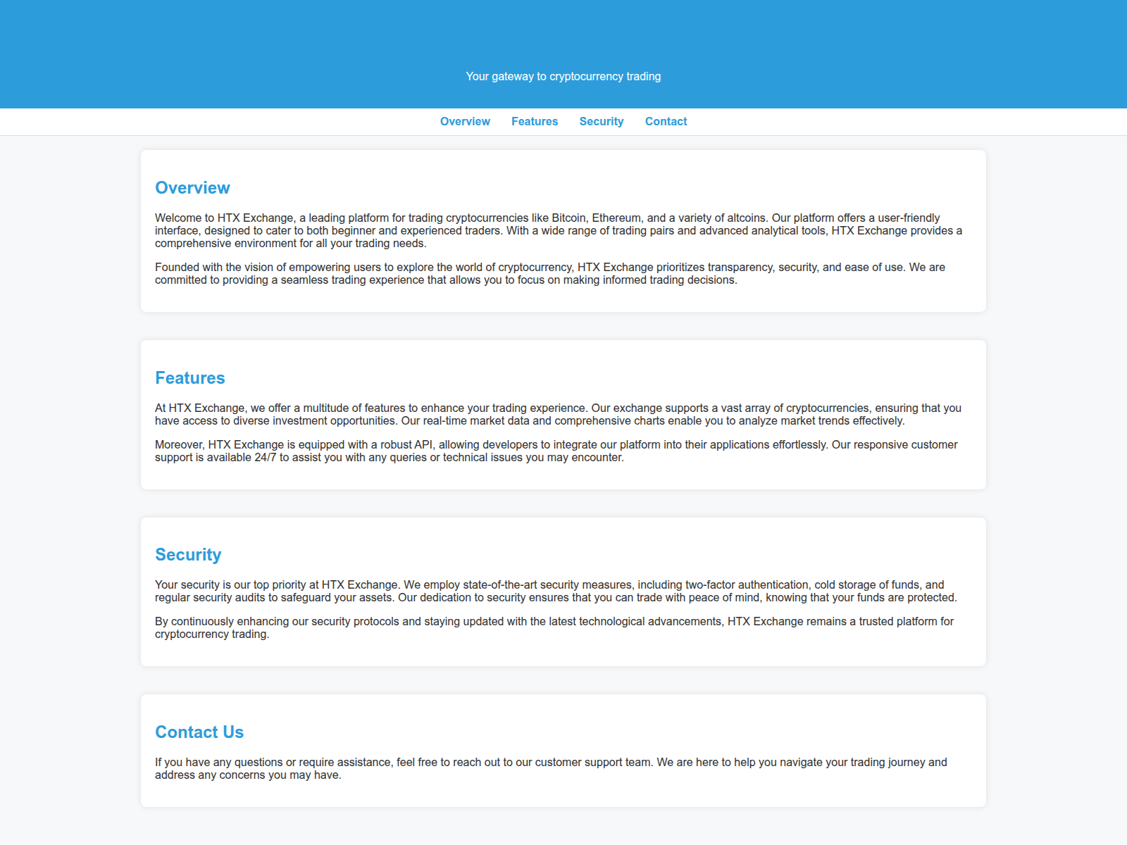 Screenshot of htxexchange.live