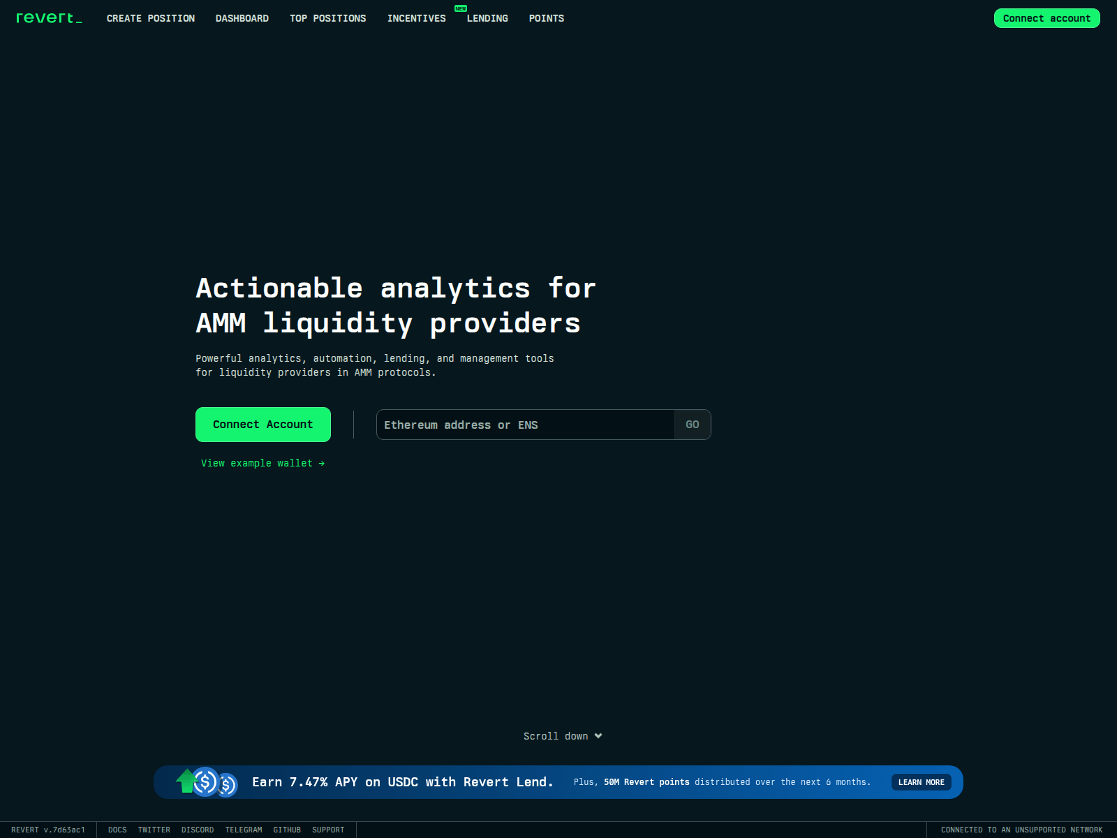 Screenshot of revertrf.finance