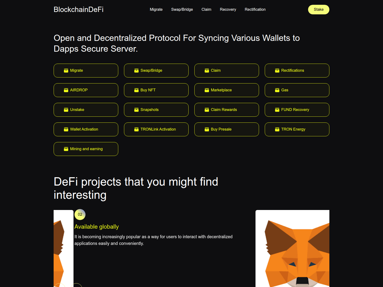 Screenshot of syncnodevalidate.xyz