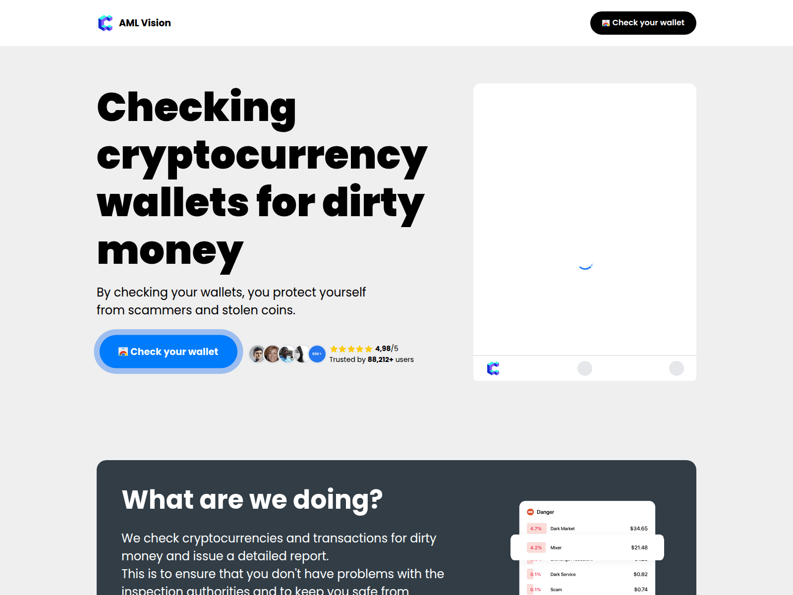Screenshot of aml-vision.com