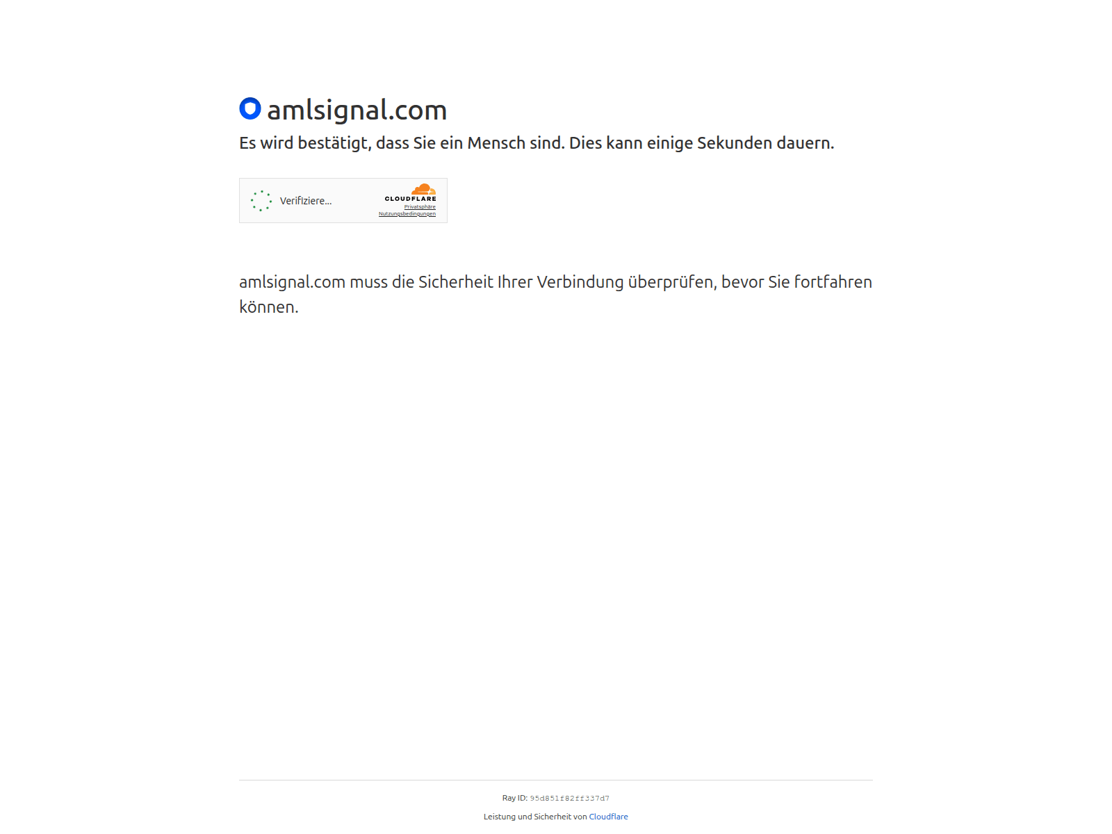 Screenshot of amlsignal.com