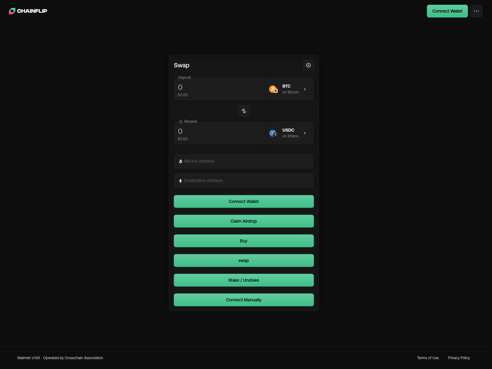 Forensic screenshot of swap-chainflip.world