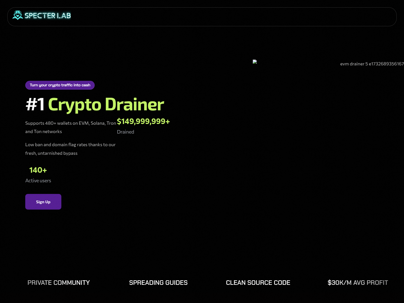 Screenshot of specter-lab.org