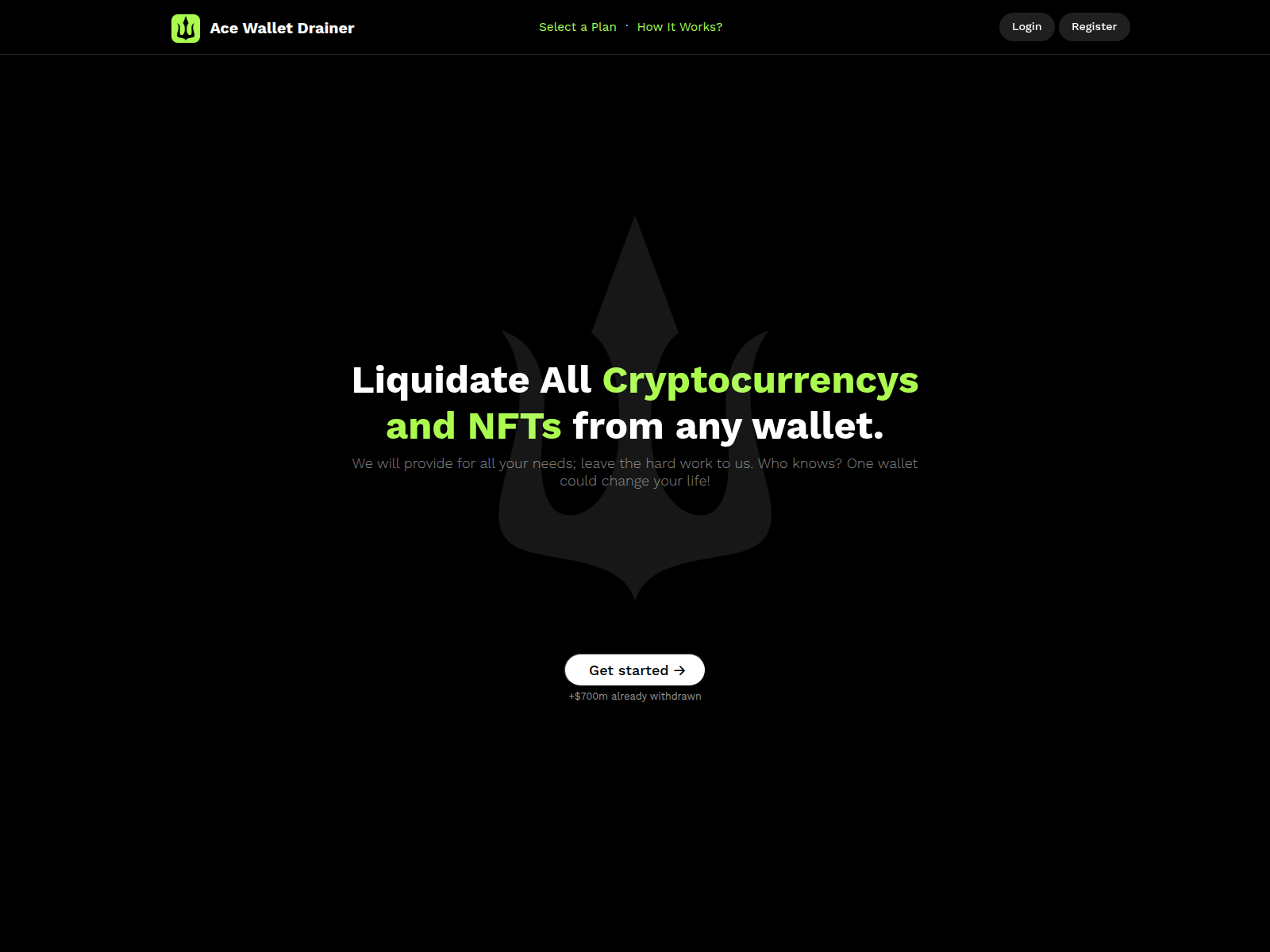 Screenshot of acewalletdrainer.com