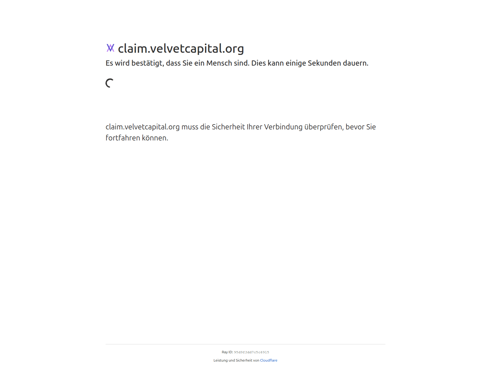 Screenshot of claim.velvetcapital.org