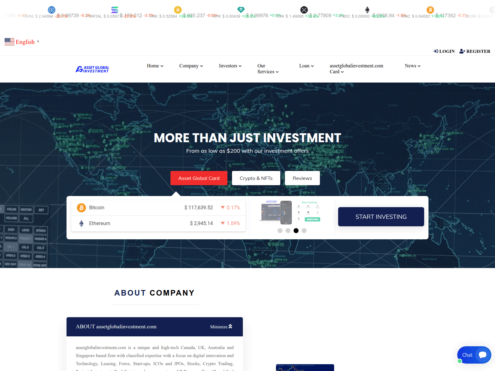 Screenshot of assetglobalinvestment.com