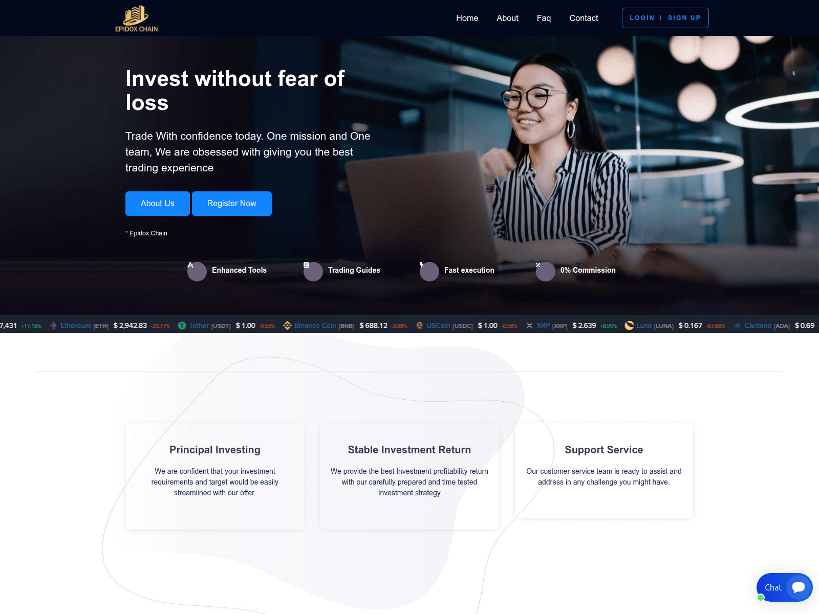 Screenshot of epidoxchain.com