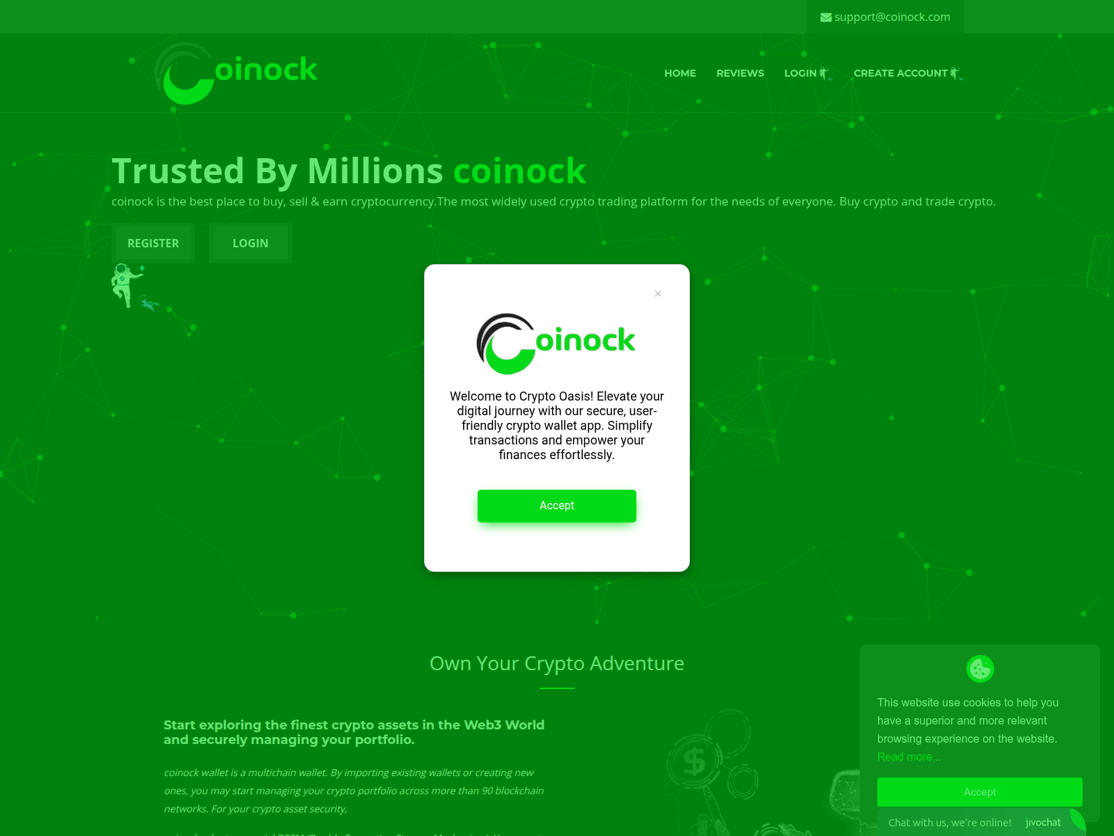 Screenshot of coinock.com