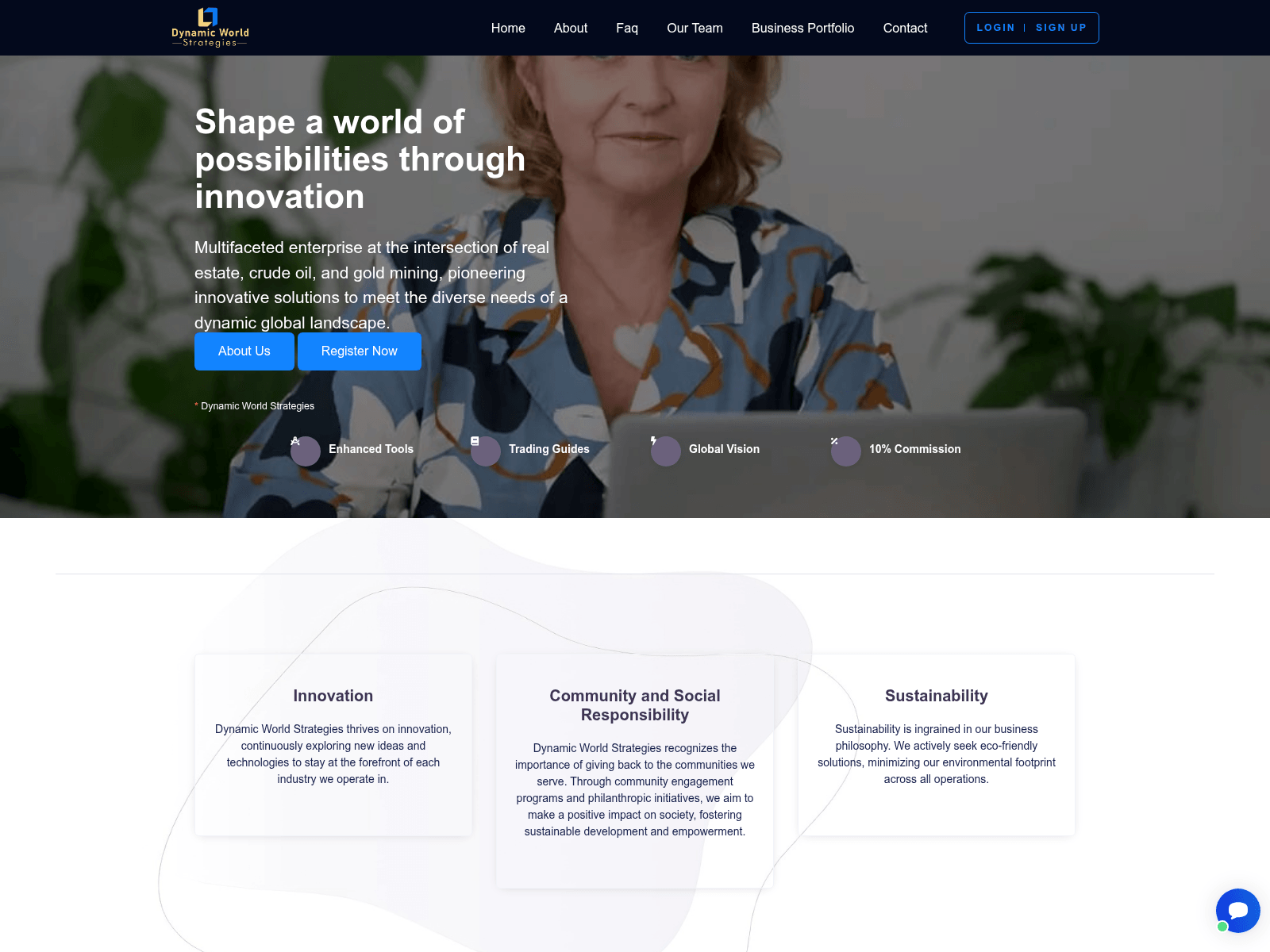 Screenshot of dynamicworldstrategies.com