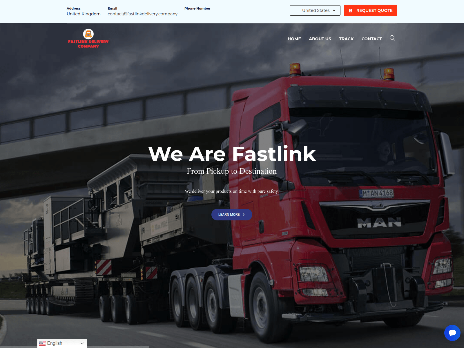 Screenshot of fastlinkdelivery.company