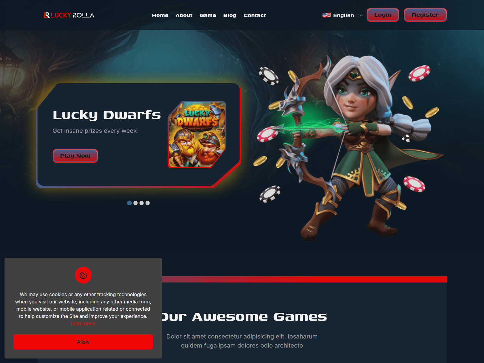 Screenshot of luckyrolla.com