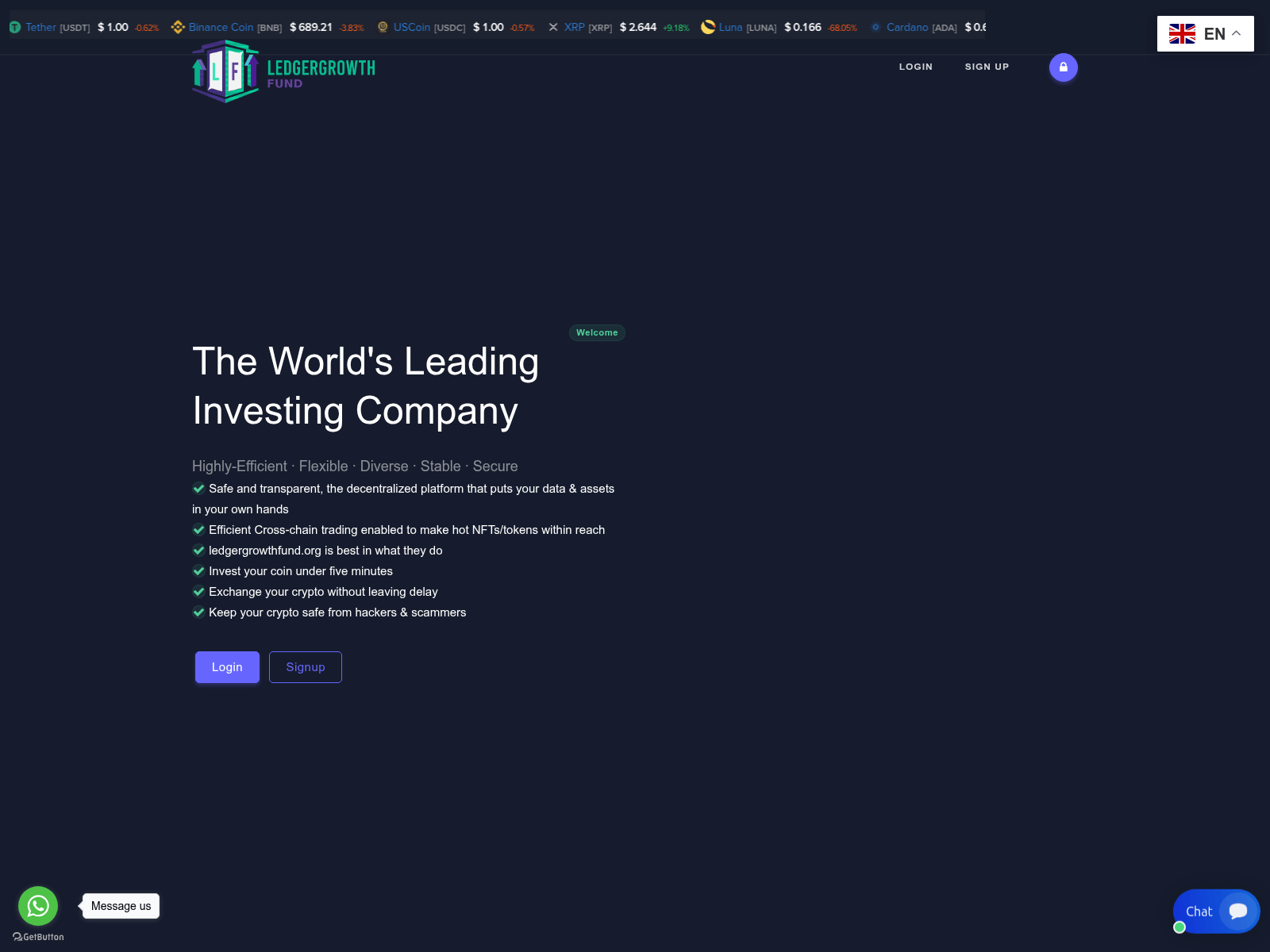 Screenshot of ledgergrowthfund.org