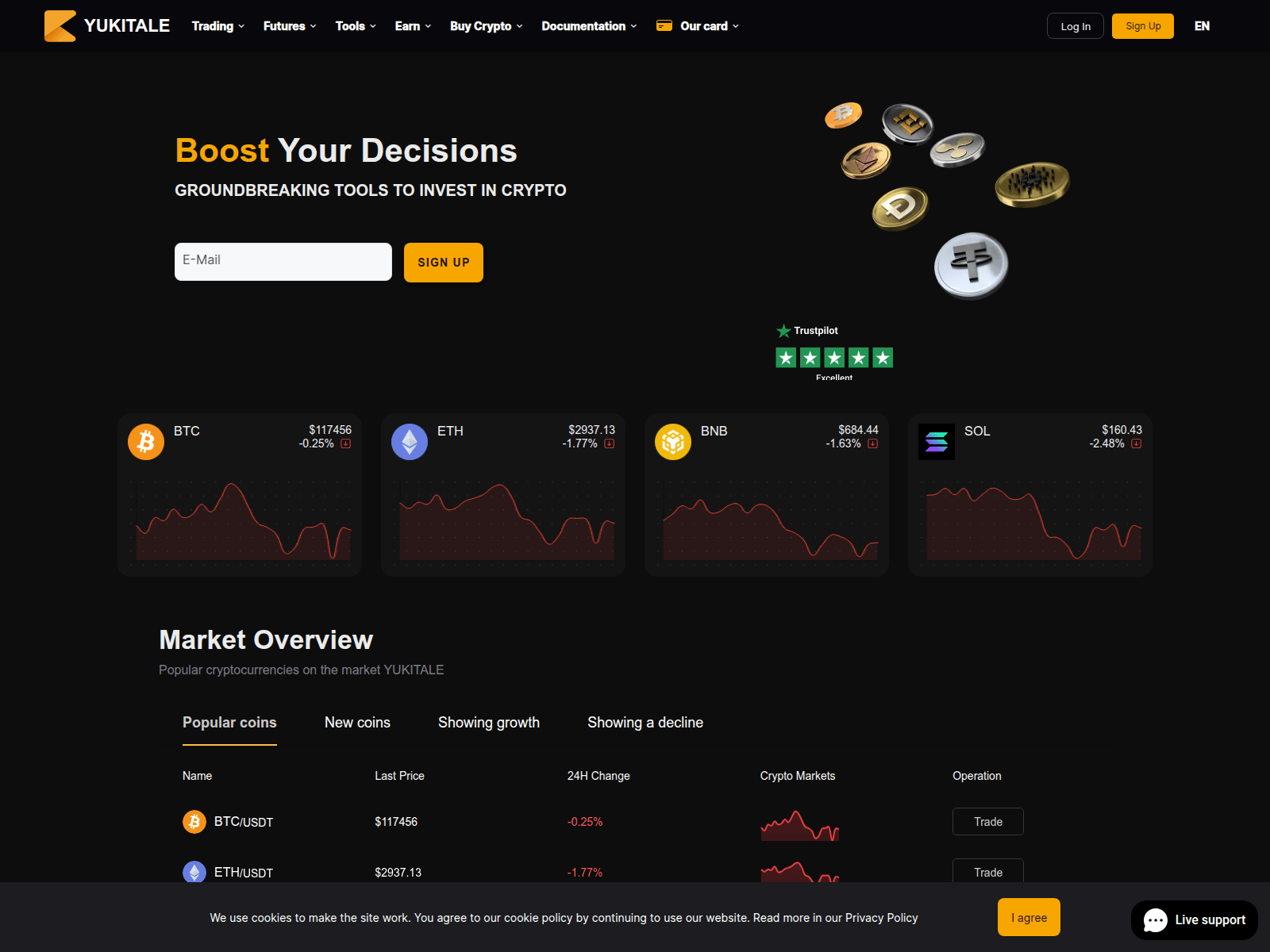 Screenshot of yukitale.store