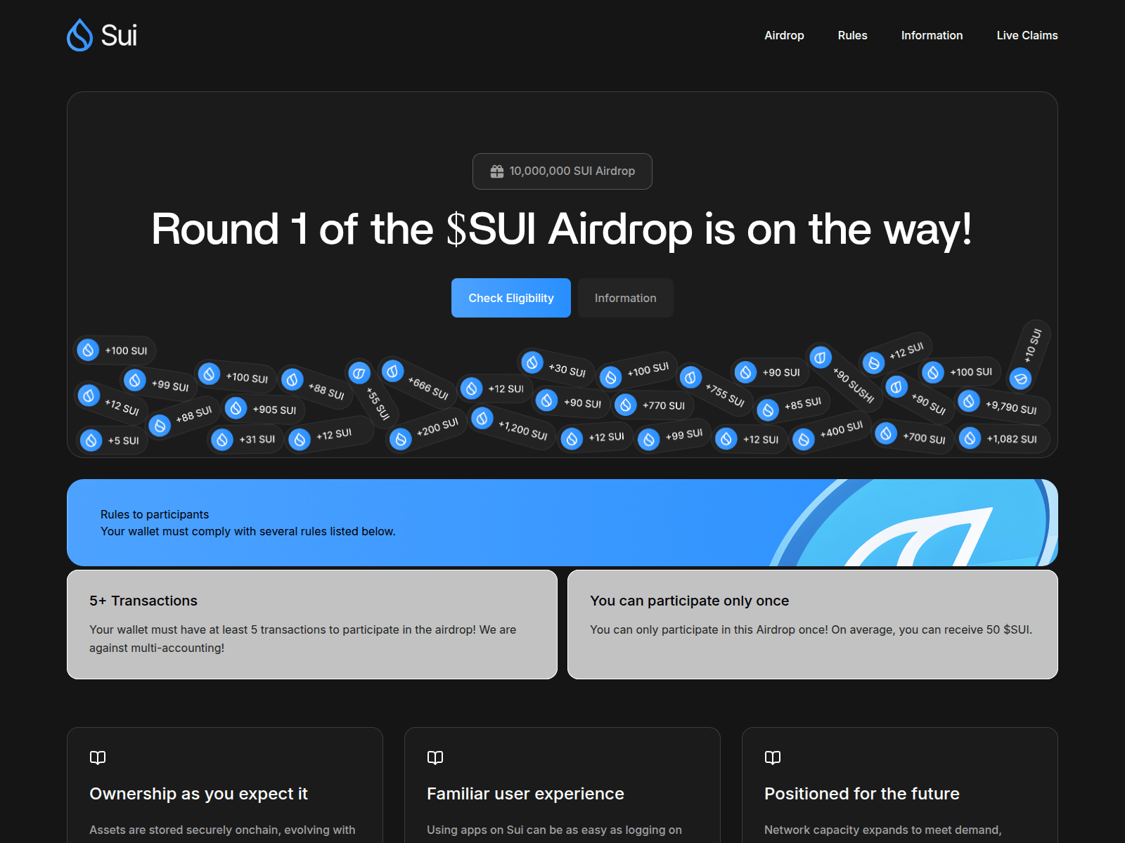 Screenshot of suiairdrop.top