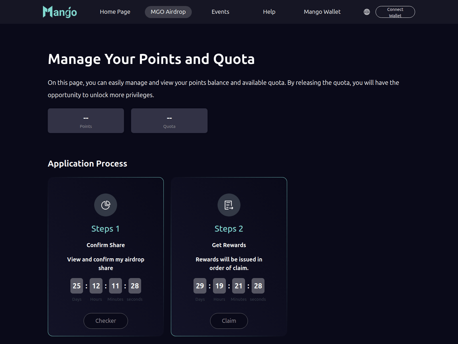 Screenshot of checker.mangonef.run