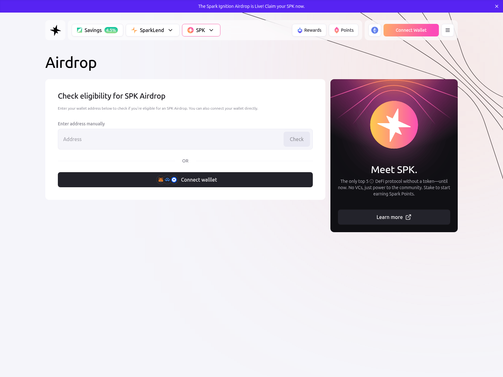 Screenshot of claim-spark.pages.dev