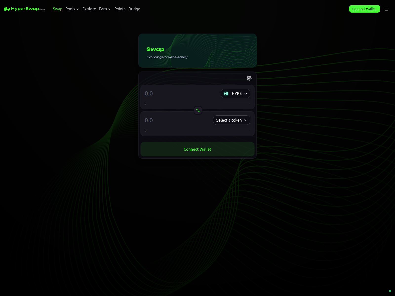 Screenshot of apphyperswaps.exchange