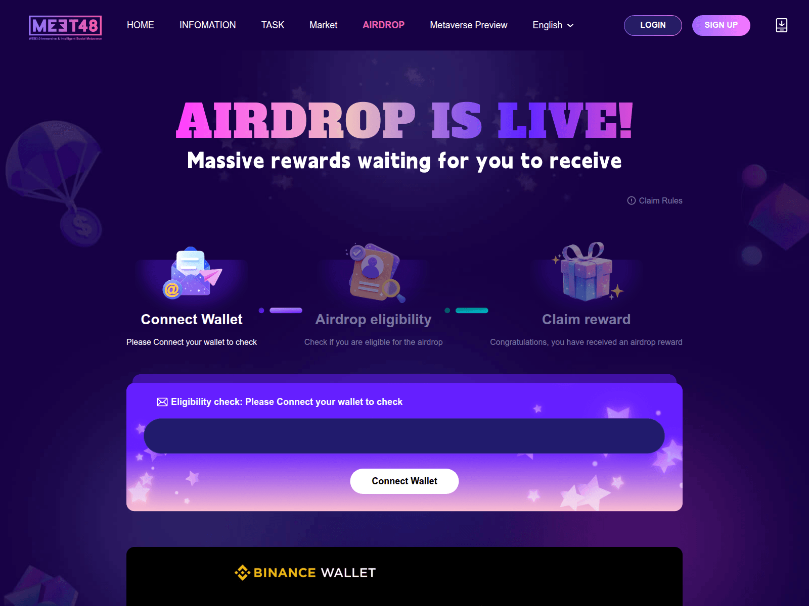 Screenshot of airdrop.meet48.digital