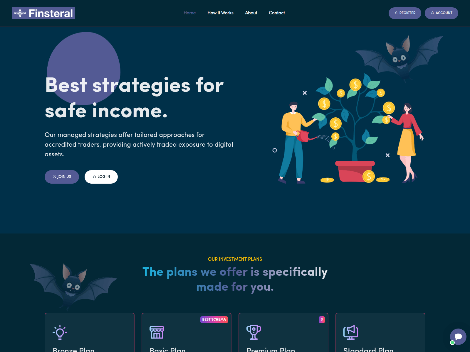 Screenshot of finsteral.com