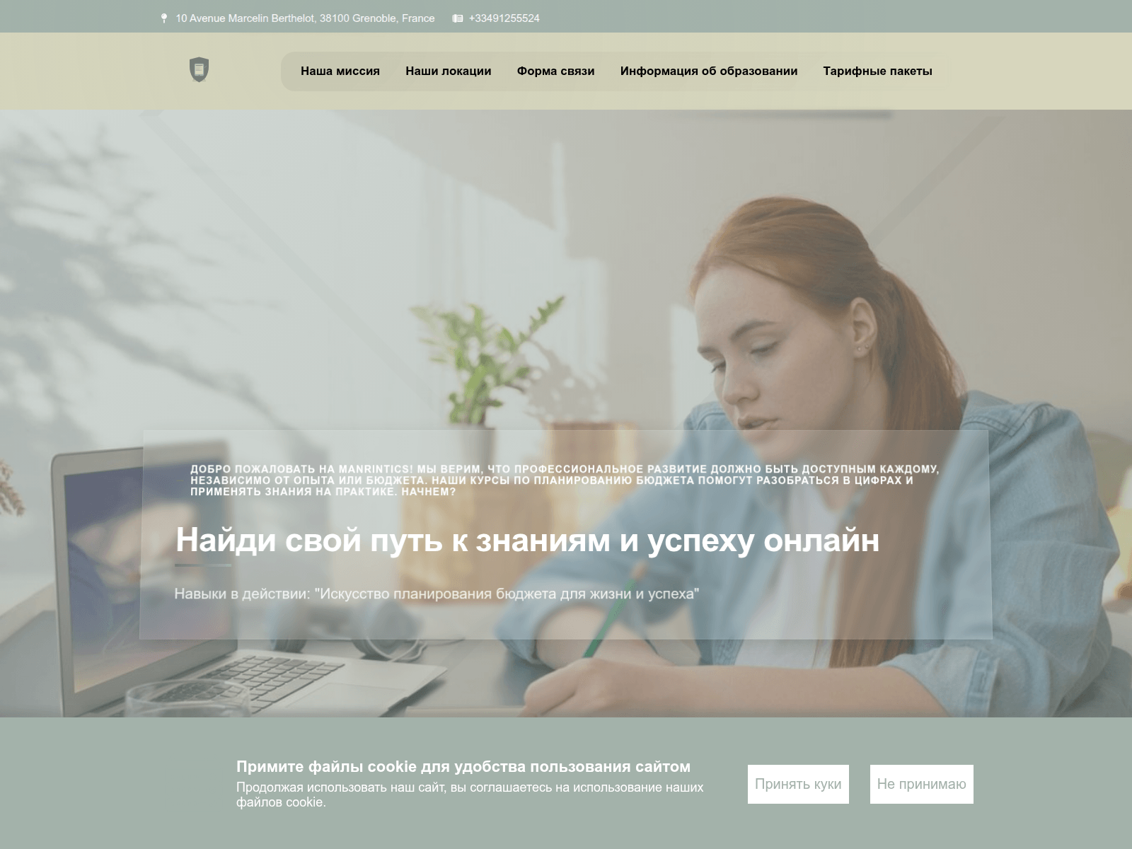 Screenshot of manrintics.com