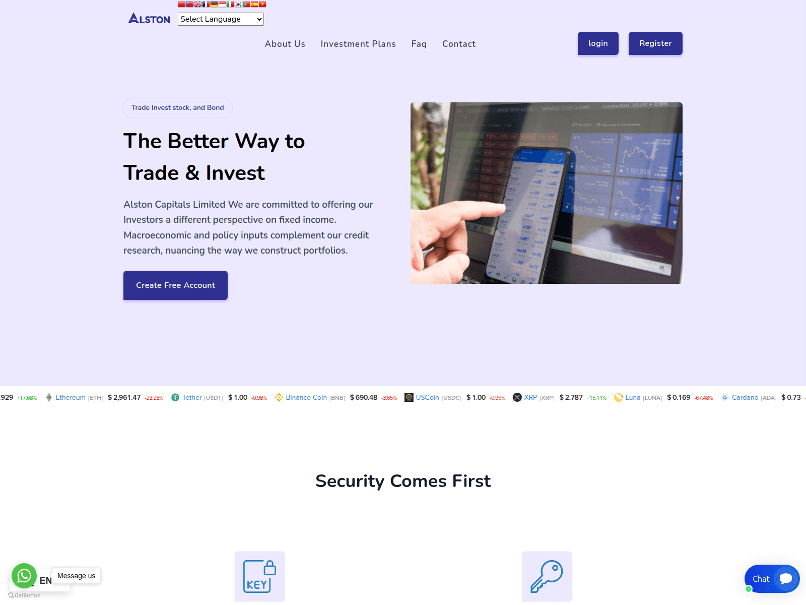 Screenshot of alstonltd.com