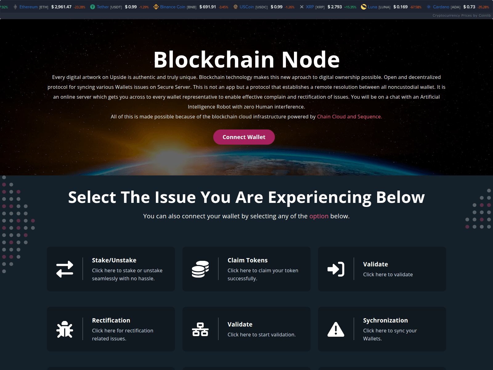 Screenshot of dapp-magnifier.xyz