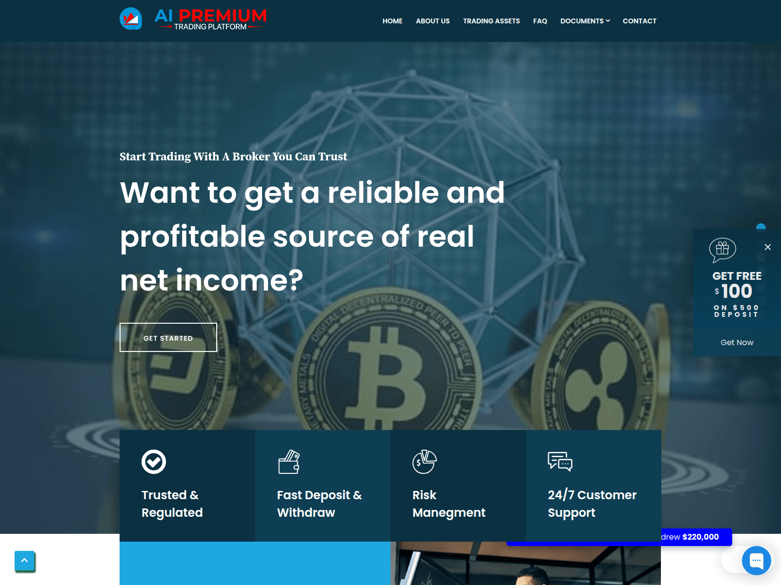 Screenshot of aipremiumtradingplatform.live