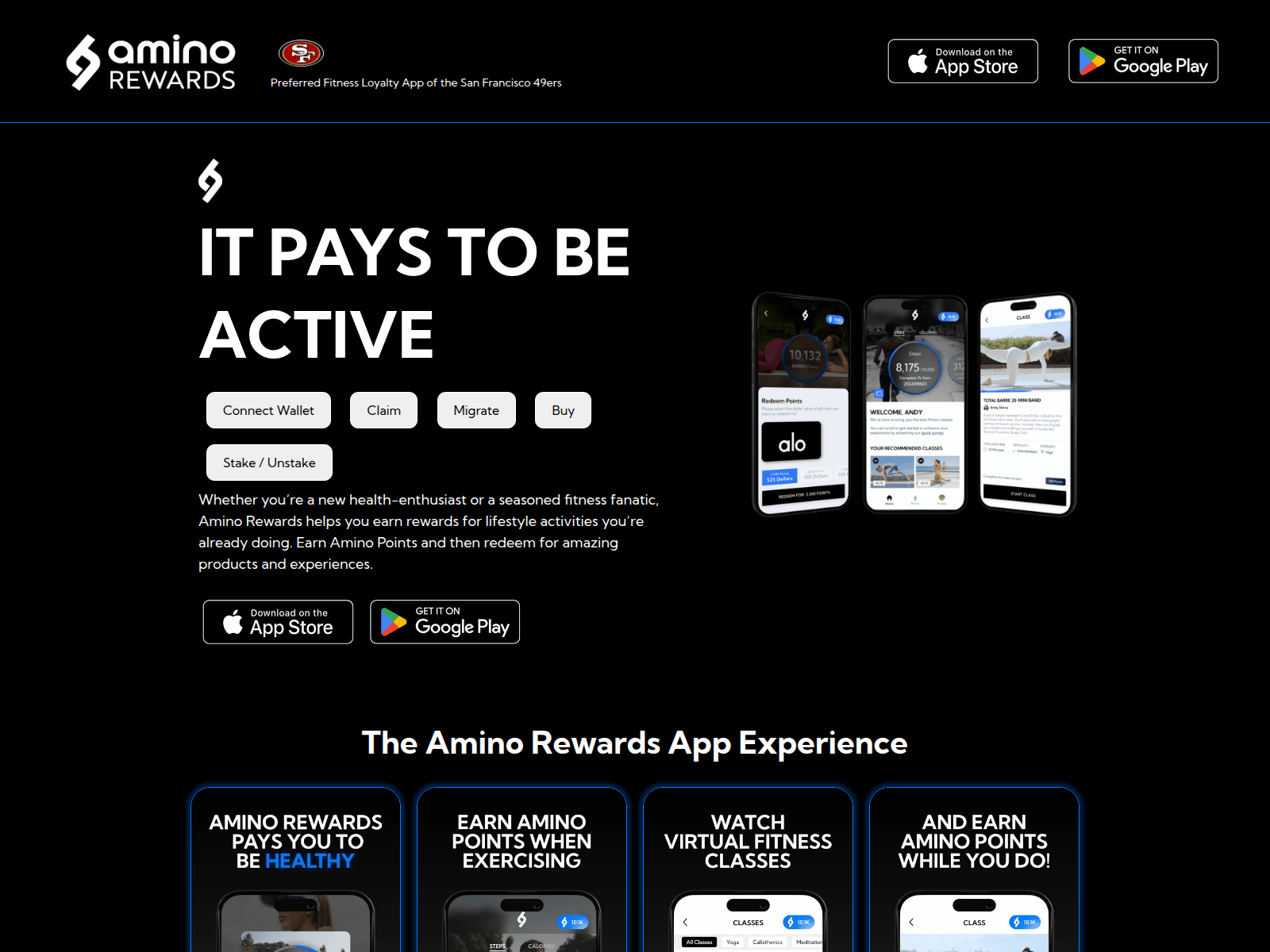 Screenshot of amino-migrate.xyz