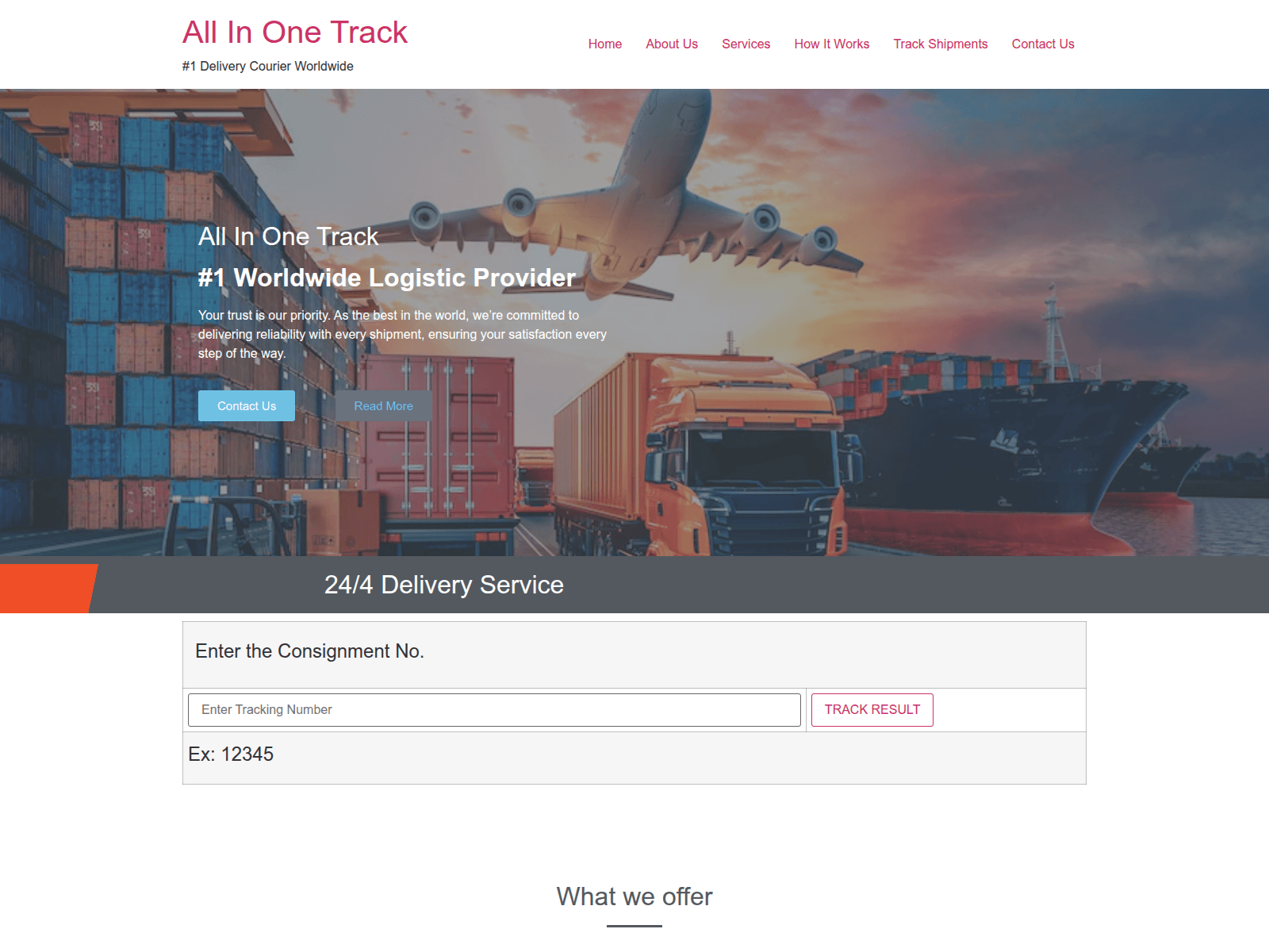 Screenshot of allinonetrack.site