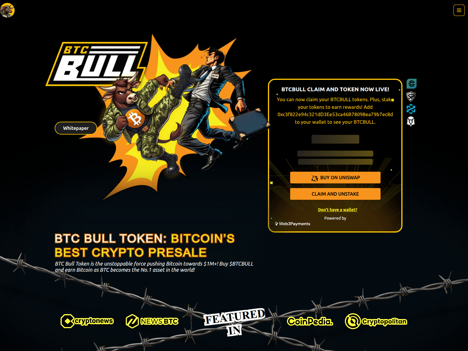 Screenshot of authbtcbull.xyz