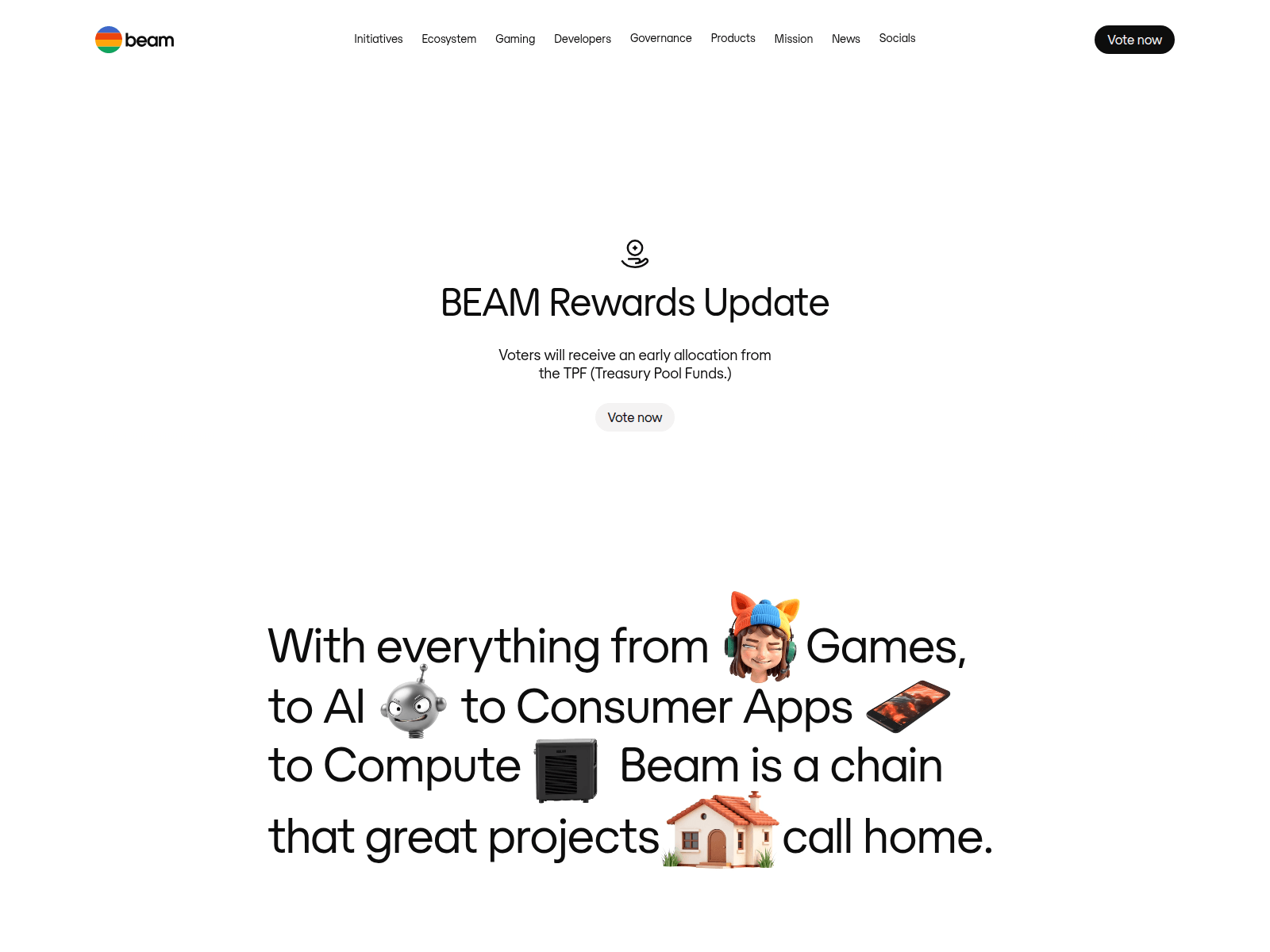 Screenshot of register-onbeam.network