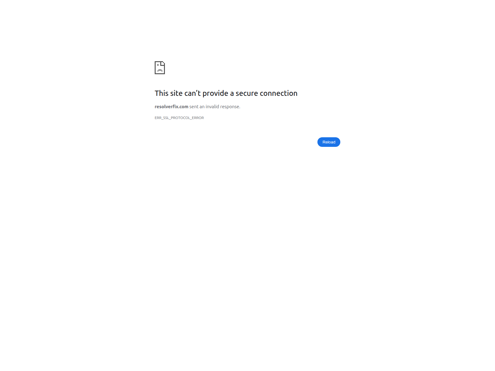 Screenshot of resolverfix.com