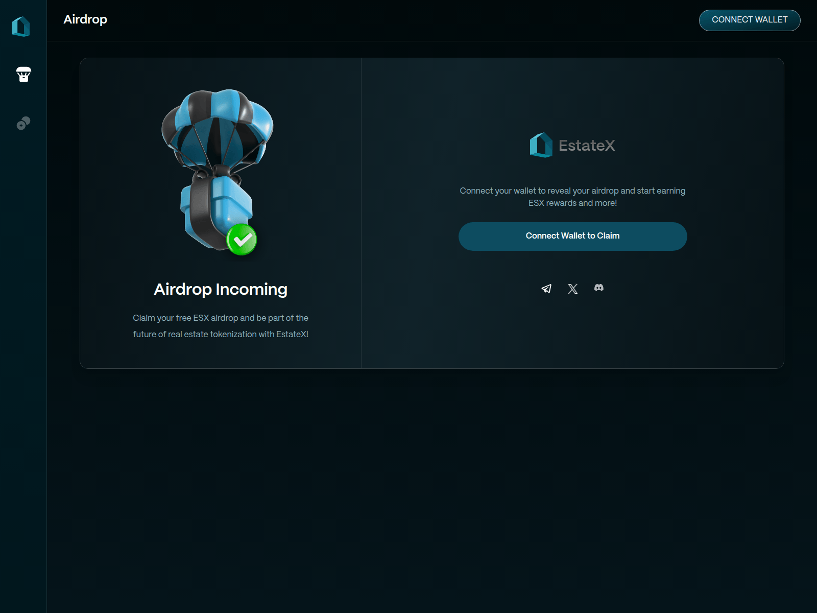 Forensic screenshot of estatex.w3claim.xyz