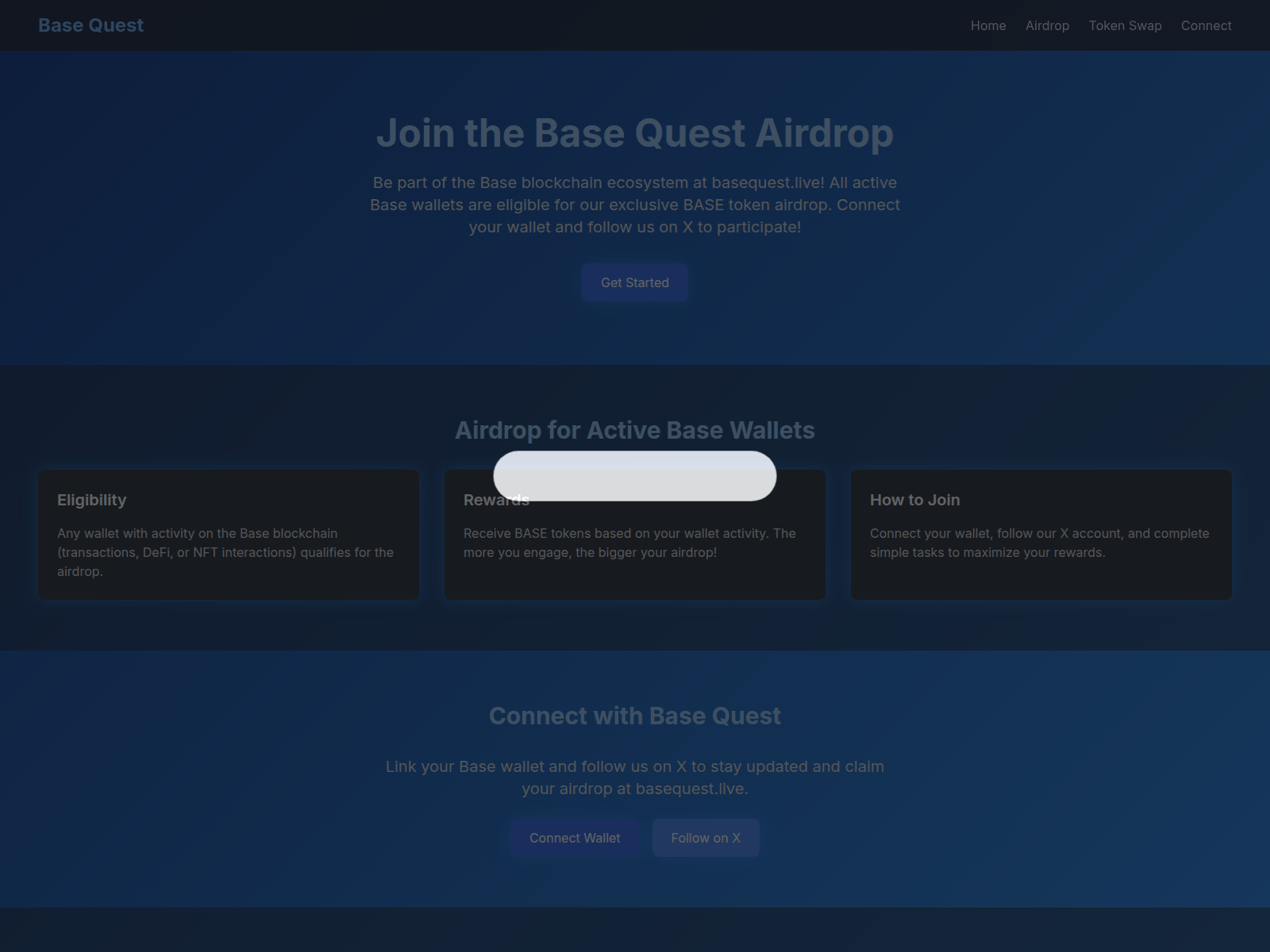 Screenshot of basequest.live
