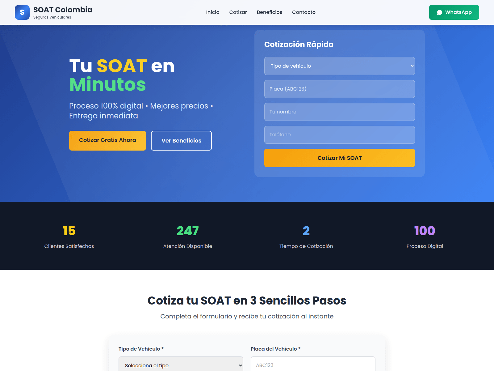 Screenshot of soatensuralinea.com
