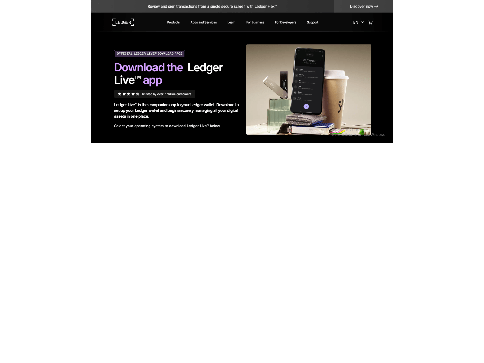 Screenshot of ledglive.m-pages.com