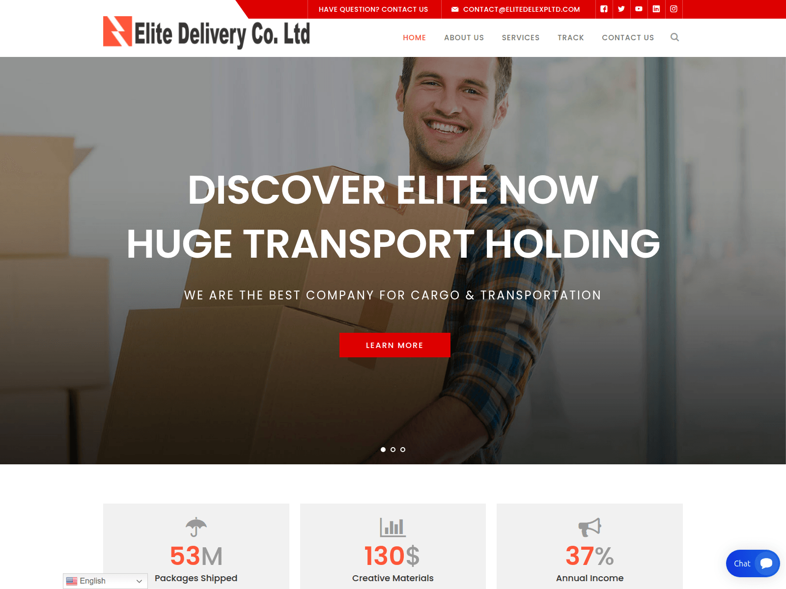 Screenshot of elitedelexpltd.com